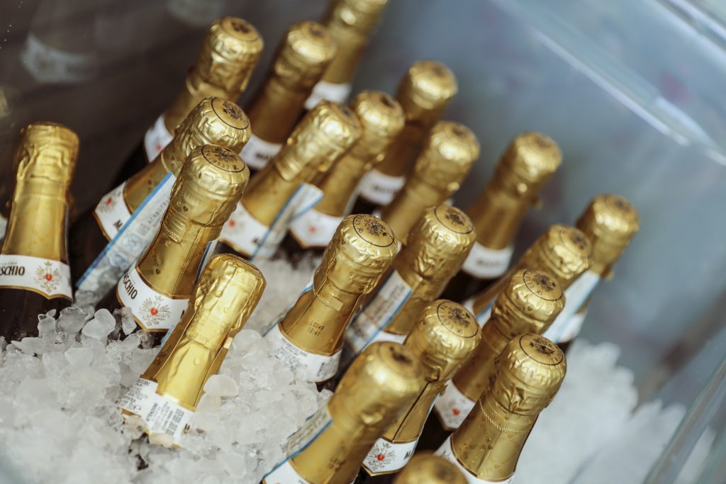 Drinking champagne in Amalfi