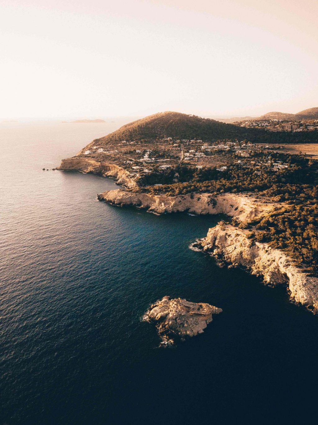 Coastline of the island of Ibiza