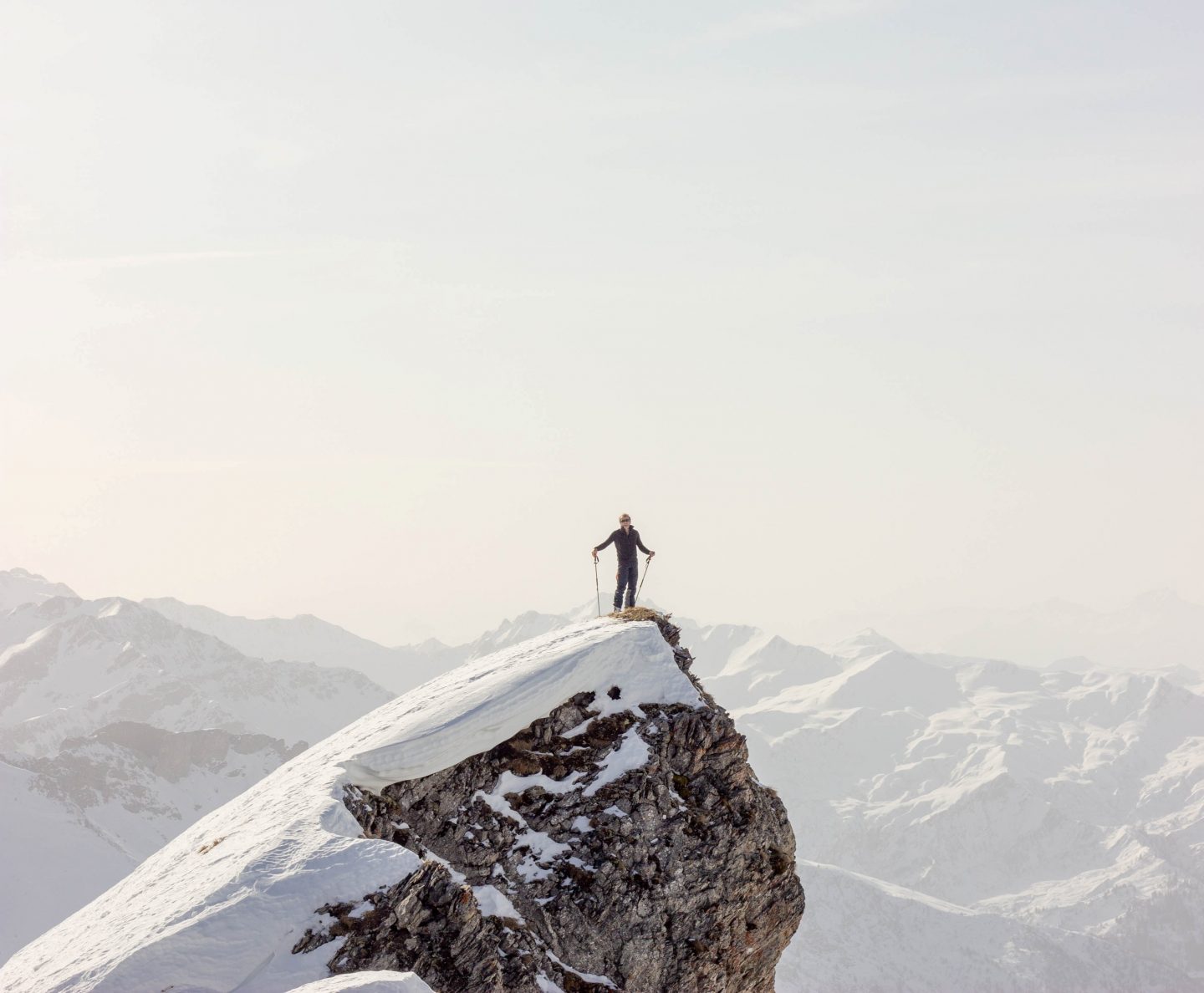 A skier on top of a mountain