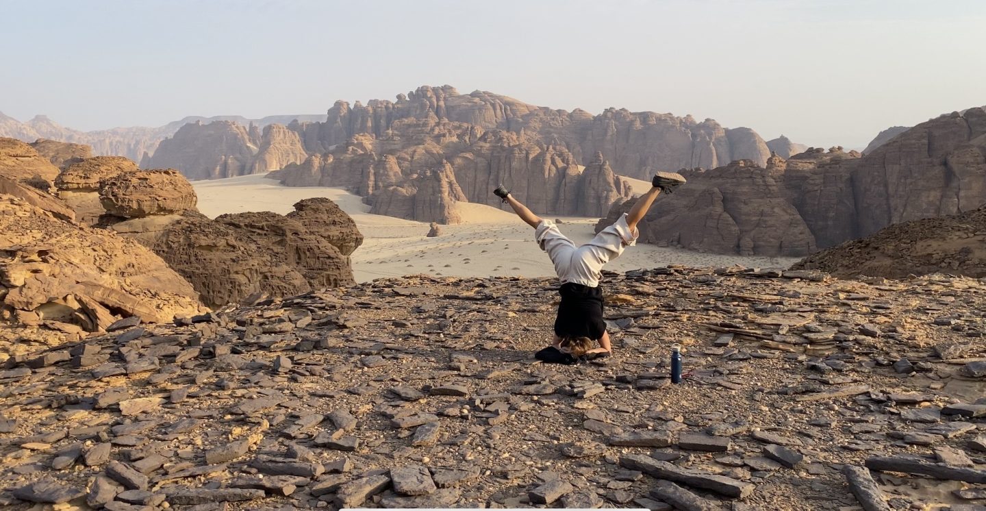 head over heels in fascinating desert of saudi