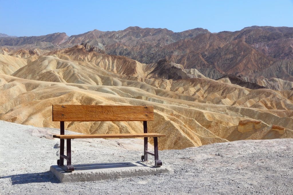 eroded ridges at zabriskie point death valley national park California usa