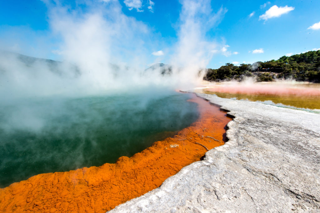 The Taupo Volcanic Zone has one of the highest geothermal activity ratings in the world